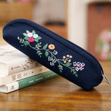 Retro Lu Embroidery Non Finished Products Hand Embroidery Pencil Case-10