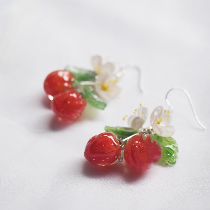 Women's Chinese Style Strawberry Daily Matching Earrings