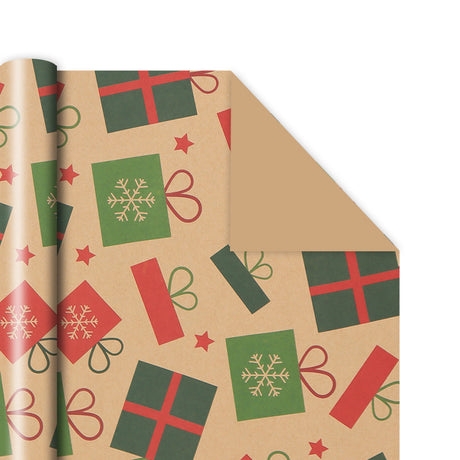 Christmas Gift Packaging Kraft Paper Vintage Gift Wrap