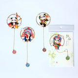 Chinese Style Cartoon Panda Color Printing Etching Plating Metal Bookmark