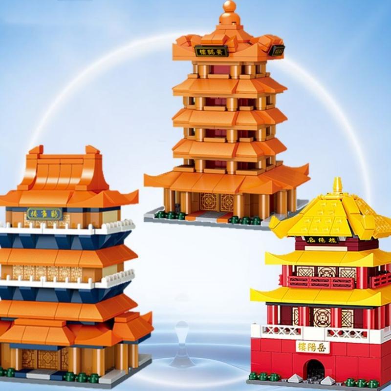 Chinese Traditional Tower Building Model Building Blocks Toys-15