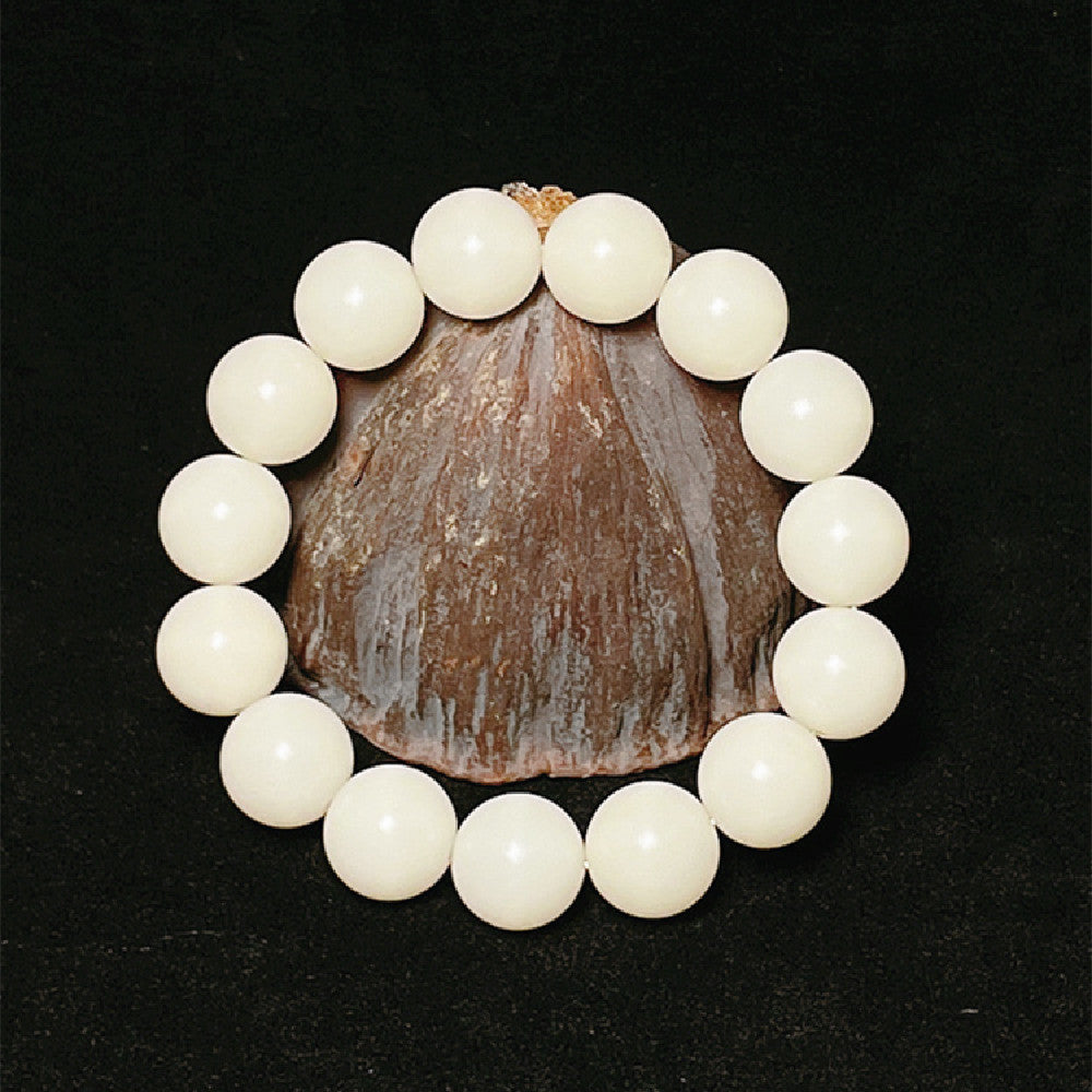 White Jade Bodhi Ball Bracelet