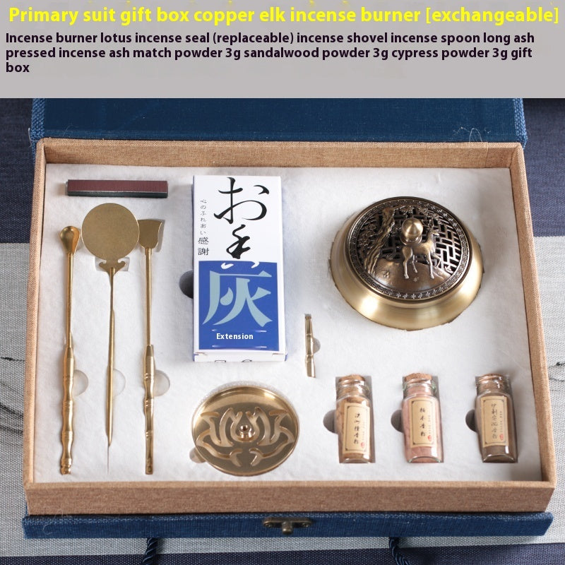 Copper Enameling Ceramic Incense Burner Incense Making Tools Set-10