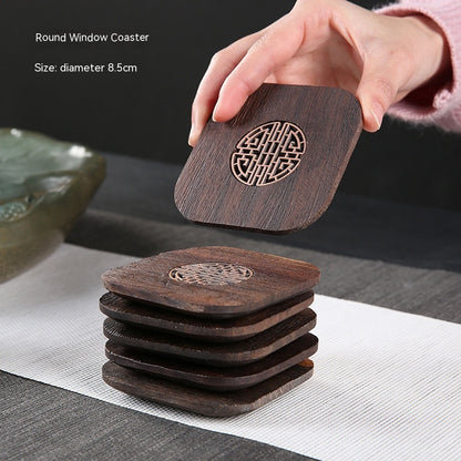 Chinese -Stilfenster Blume Blackwood Coaster