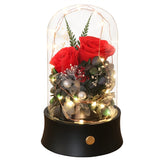 Eternal Flower Gift Box Rose Glass Cover