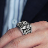 Ethnic Style Chinese Zodiac Tiger Ring