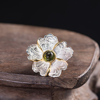 Tourmaline Lotus Brooch High-end Men's Suit Corsage Accessories