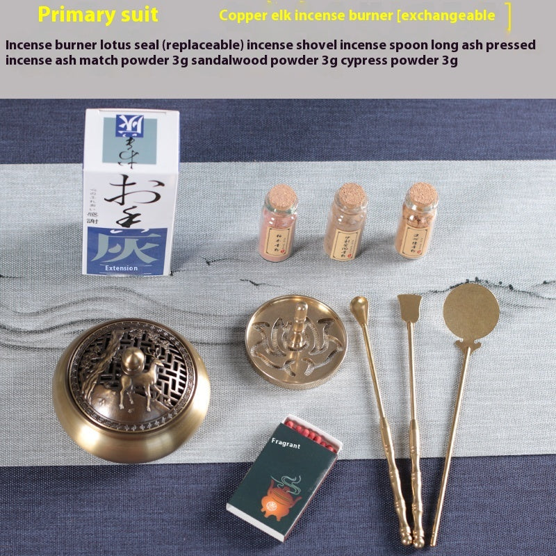 Copper Enameling Ceramic Incense Burner Incense Making Tools Set-8