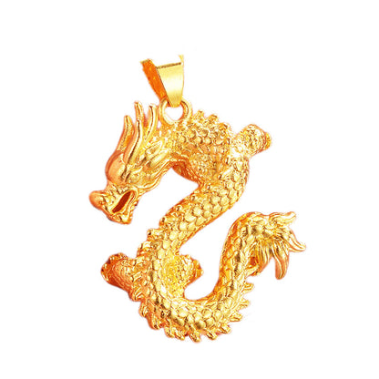 Zodiac Dragon Halskette Persönlichkeit Mode chinesischer Stil