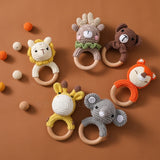 Gestrickte Tierrasseln Puppen Beruhigendes Babyspielzeug