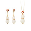 Fortune and Health White Jade Pendant Earrings-Video