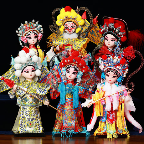 Silk Figurine Peking Opera Characters Souvenir Ornaments-Video