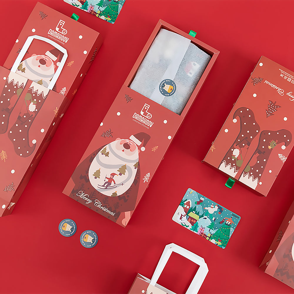 Christmas Socks Gift Box Set 5 Pairs Cozy Holiday Socks-video