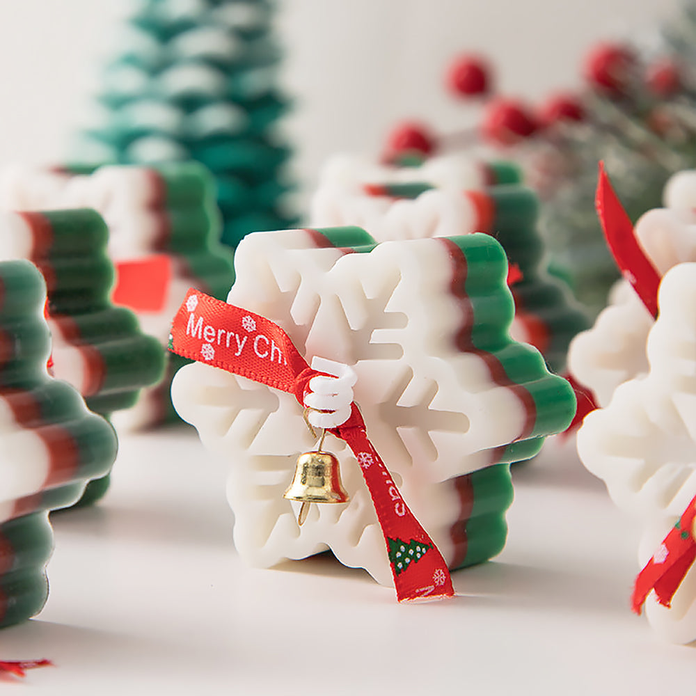 Christmas Snowflake Scented Candle Winter Holiday Home Decor Gift-video