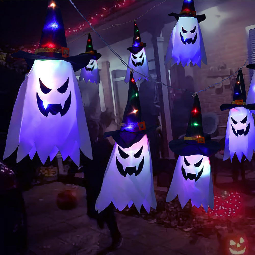 Halloween Ghost Lantern String Lights for Outdoor Yard and Party Decor-video