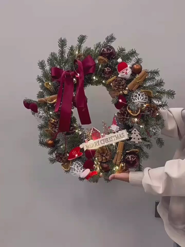 2026 New Christmas Decorative Wreath Door Hanging Holiday Gift