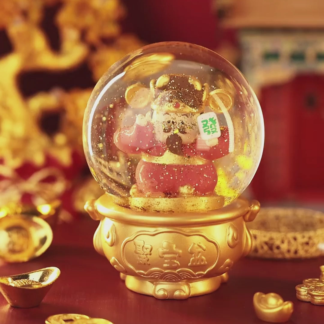 God of Fortune Crystal Ball Night Light Chinese New Year Fortune Ornaments