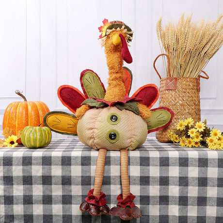 Retractable Thanksgiving Turkey Doll Decoration-video