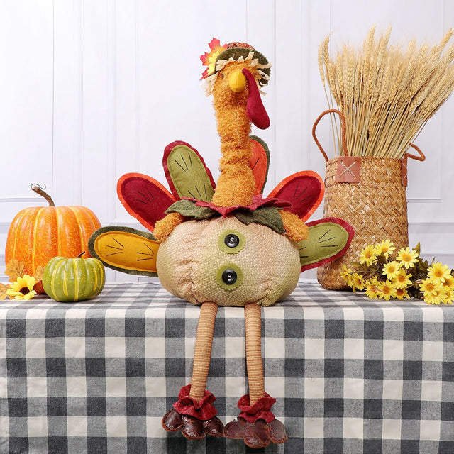Retractable Thanksgiving Turkey Doll Decoration-video