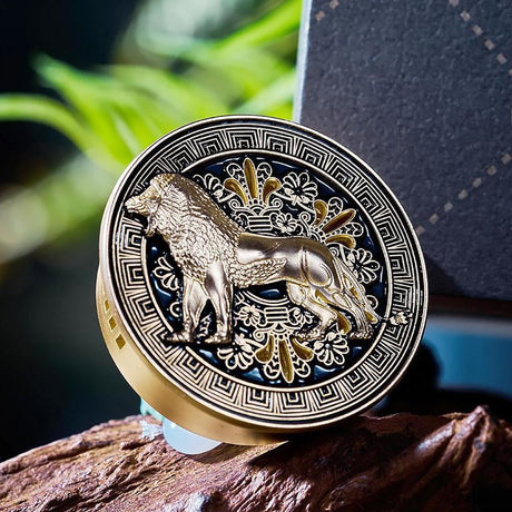 Lion Car Aromatherapy Diffuser with Diatom Mud Tablets-video