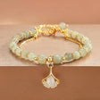 Double Layer Hetian Jade Bracelet with Apricot Leaf Design for Women-video