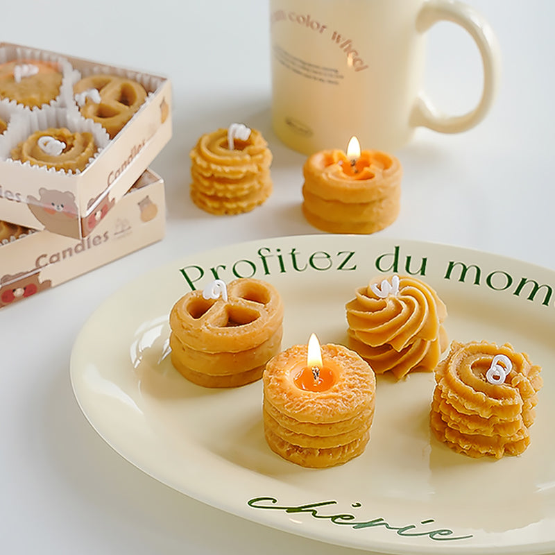 Simulation Dessert Cookies 4-Pack-Duftkerzen