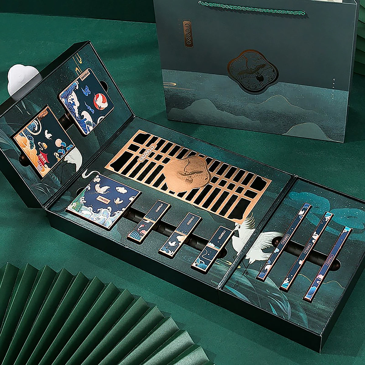 Chinoiserie Lidschatten geschnitzter Lippenstift Set Afterglow Make -up Set