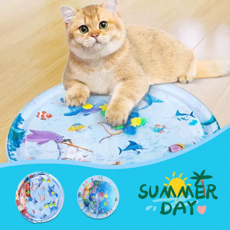 Summer Cooling Pet Water Bed Cushion Ice Pad Cat Dog Sleeping Square Mat-video_1