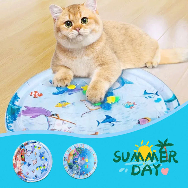 Summer Cooling Pet Water Bed Cushion Ice Pad Cat Dog Sleeping Square Mat-video_1