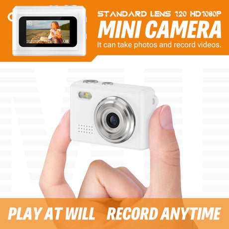 Mini Camera for Teens – Compact 1080P HD Video Recorder with Screen & Flashlight